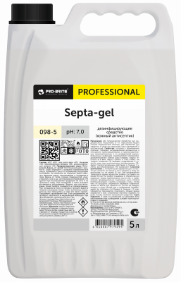 Средство дезинфицирующее, кожный антисептик  Septa-gel. 5 литров