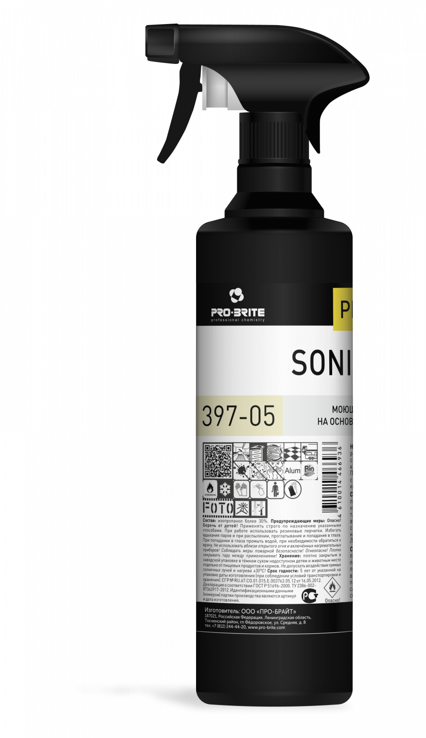 Моющее средство на основе изопропанола SONIX-70. 500 мл в магазине БРАЙТПРОФЕССИОНАЛ.РФ, фото