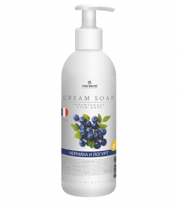Увлажняющее мыло для рук Черника и йогурт Cream Soap.  500 мл