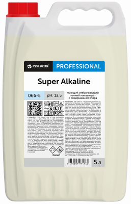 Моющий отбеливающий пенный концентрат с содержанием хлора SUPER ALKALINE. 5 литров