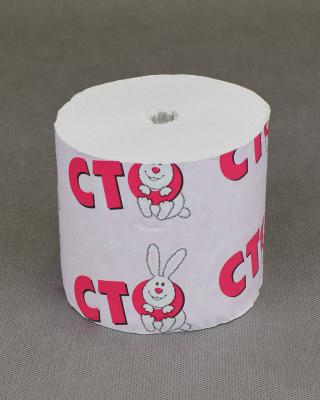 Туалетная бумага без втулки 1 слойная СТО  