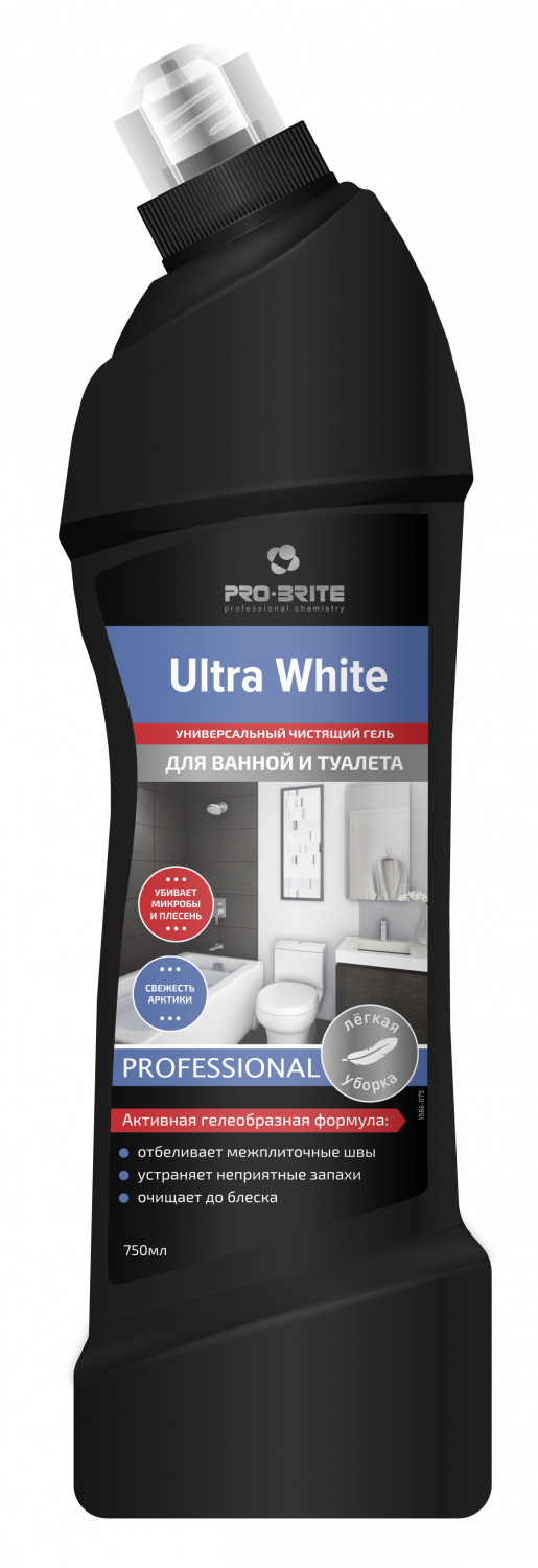    Универсальный чистящий гель для ванной и туалета Свежесть арктики Ultra White 750 мл от интернет магазина https://брайтпрофессионал.рф/