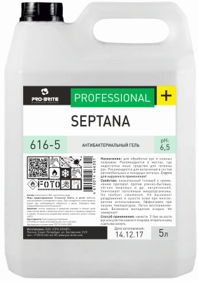 Антибактериальный гель Septana. 5 литров