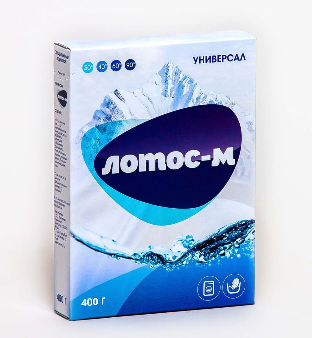 Стиральный порошок "Лотос" универсальный 400 гр в магазине БРАЙТПРОФЕССИОНАЛ.РФ, фото